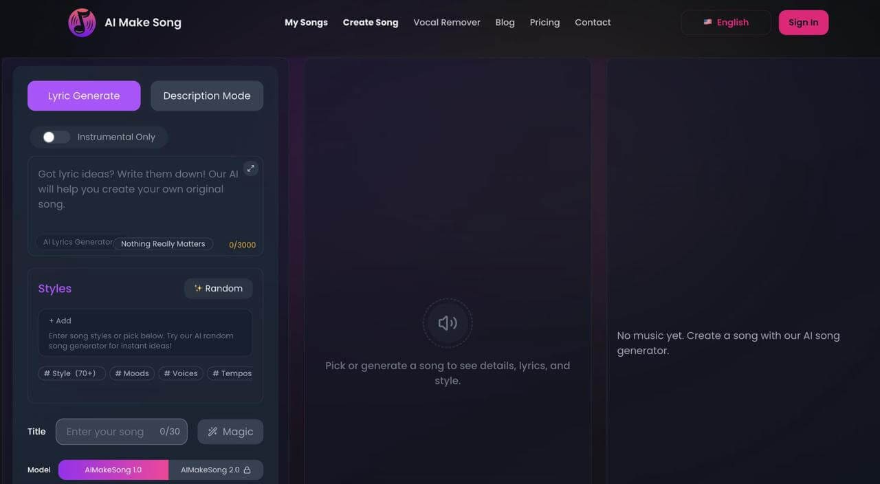 AI Make Song crear canción