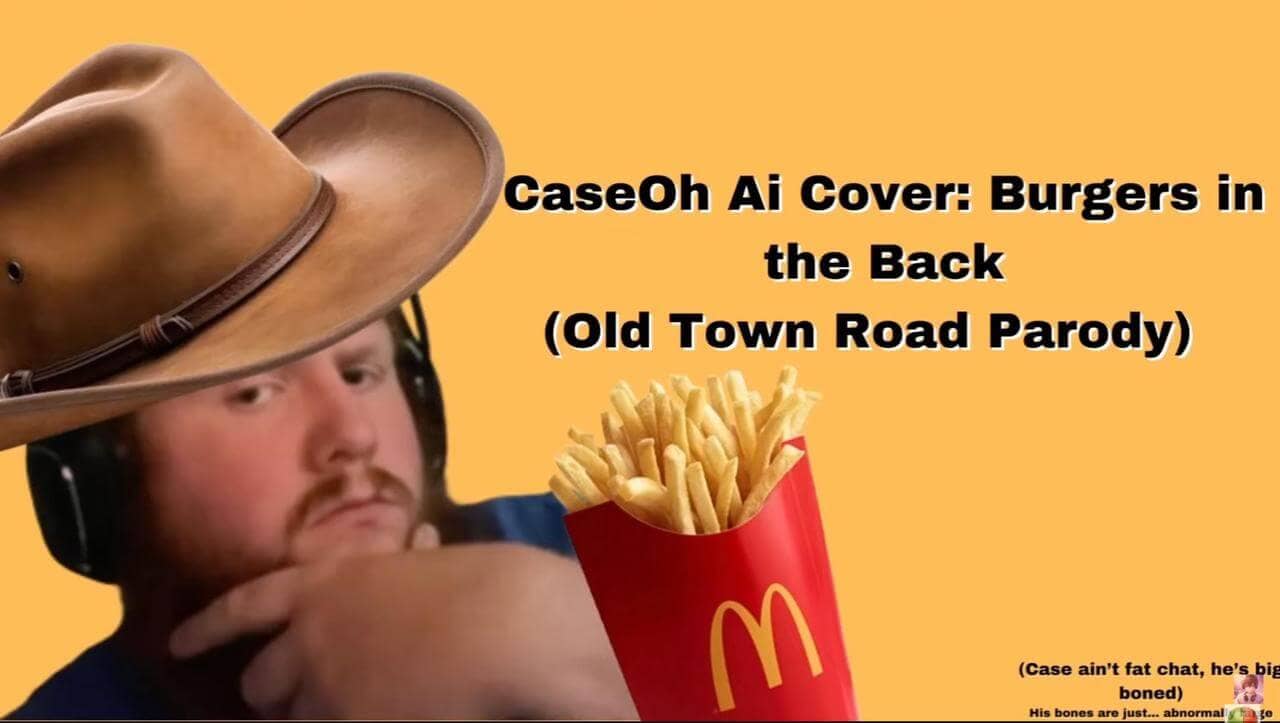 Cover IA de Caseoh - burgers in the back