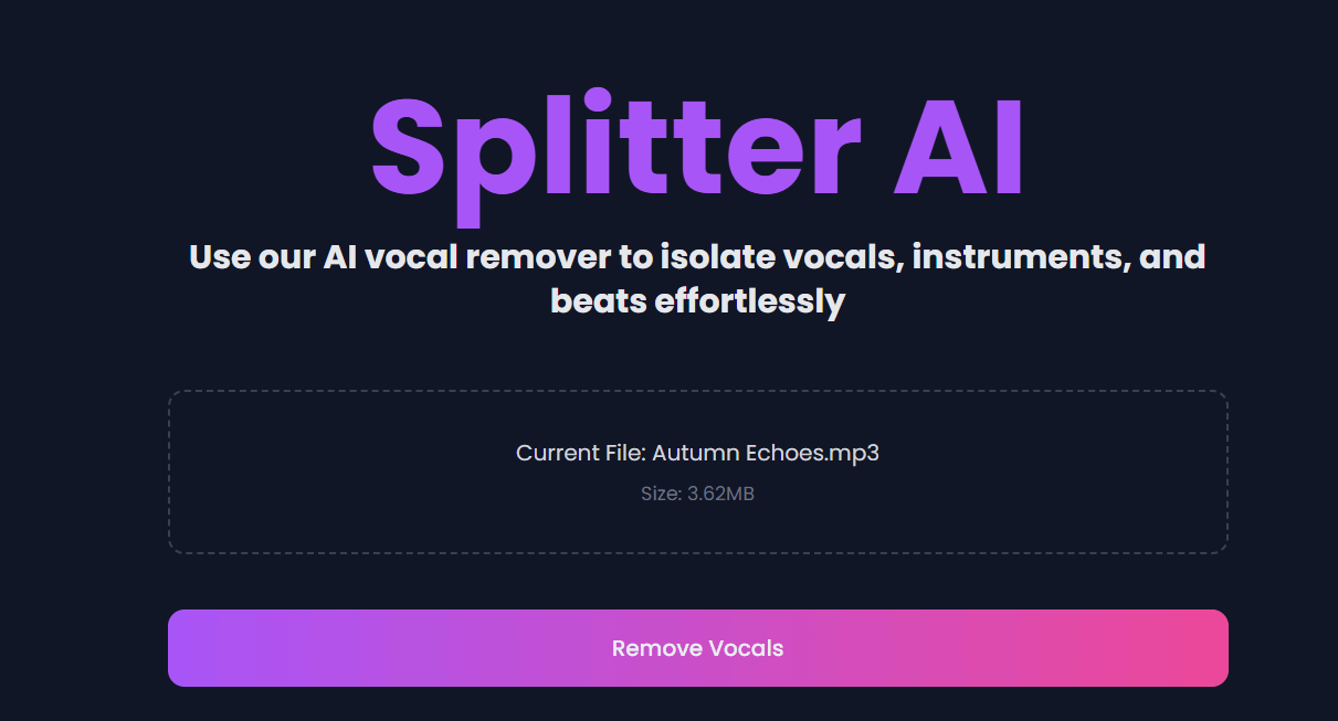 Eliminación de voz con IA